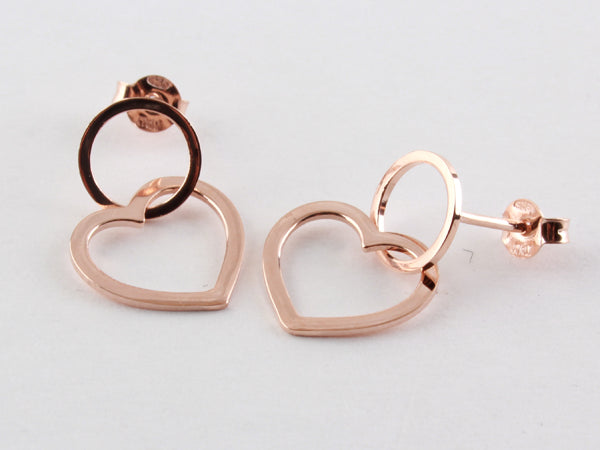 Simply Silver Rose Plated Earring