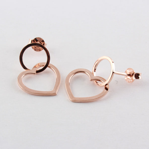 Simply Silver Rose Plated Earring