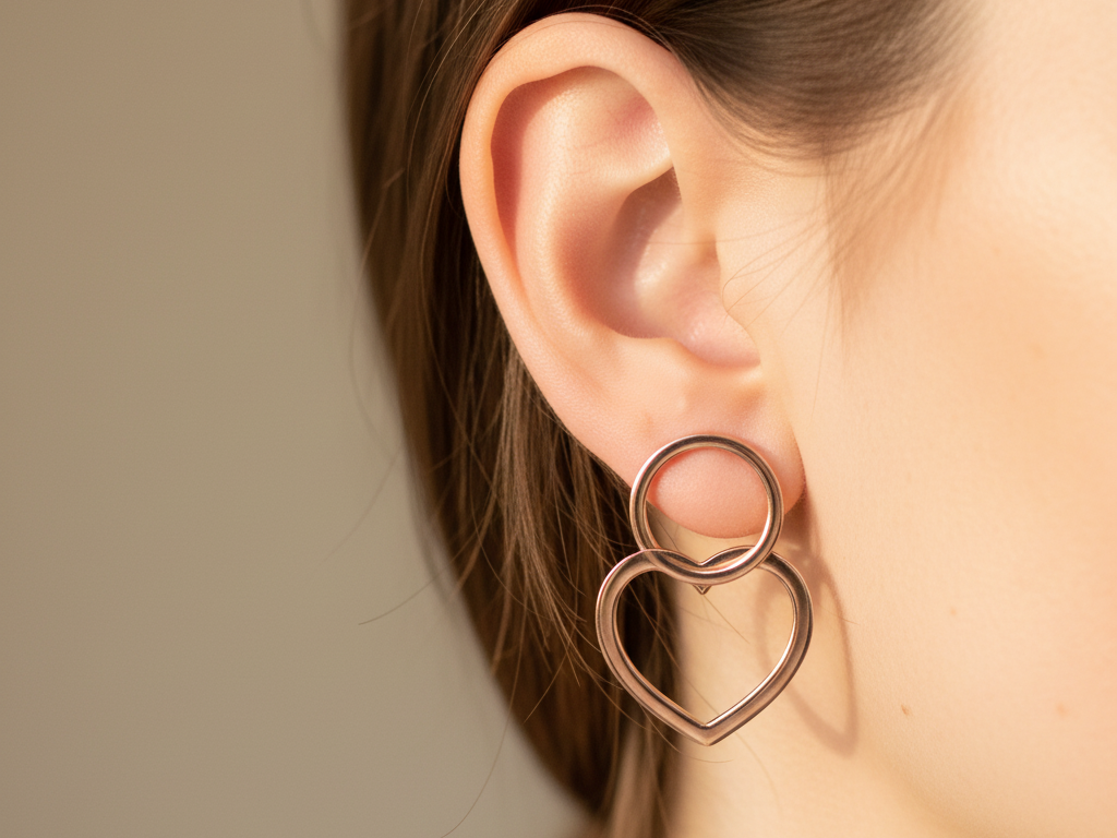 Simply Silver Rose Plated Earring