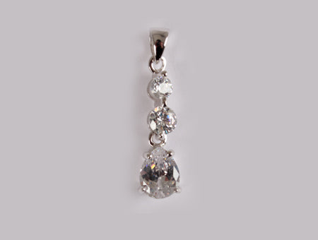 A White Cubic Zirconia Pendant