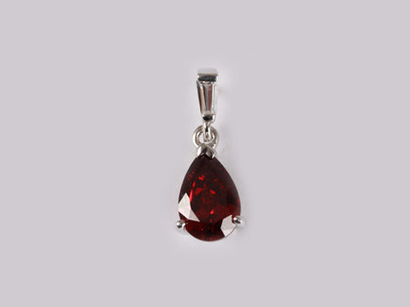 A Amethyst & White Cubic Zirconia Pendant.
