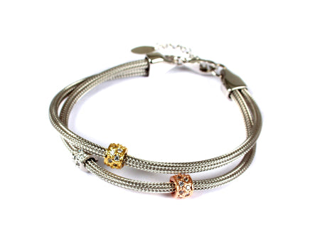 Silver with Multi Plate Bracelet