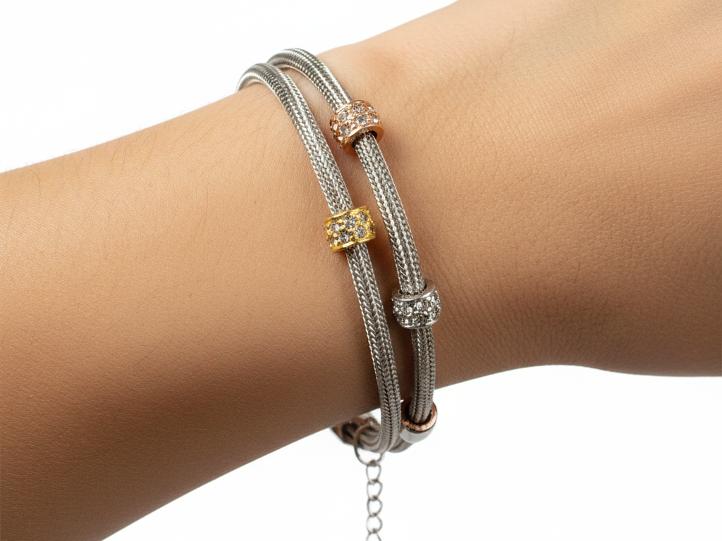 Silver with Multi Plate Bracelet