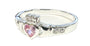 Claddagh Ring with Pink Cubic Zirconia October BirthStone
