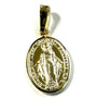 Yellow plated Silver 20mm Miraculous Medal Pendant
