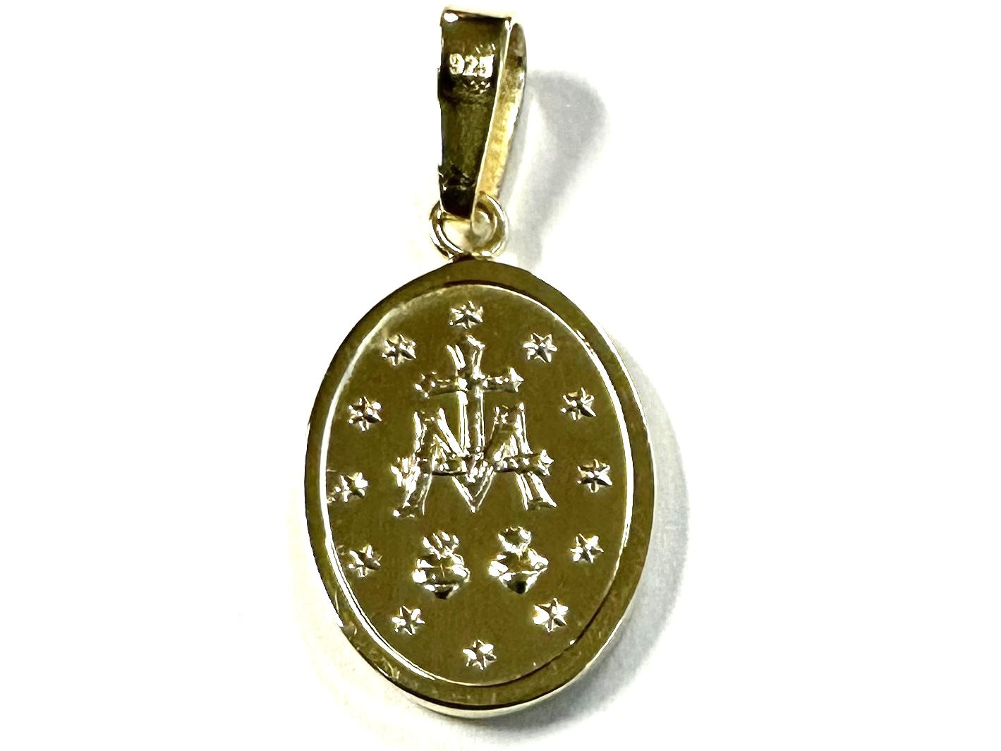 Miraculous Medal Gold Plated Silver 20mm