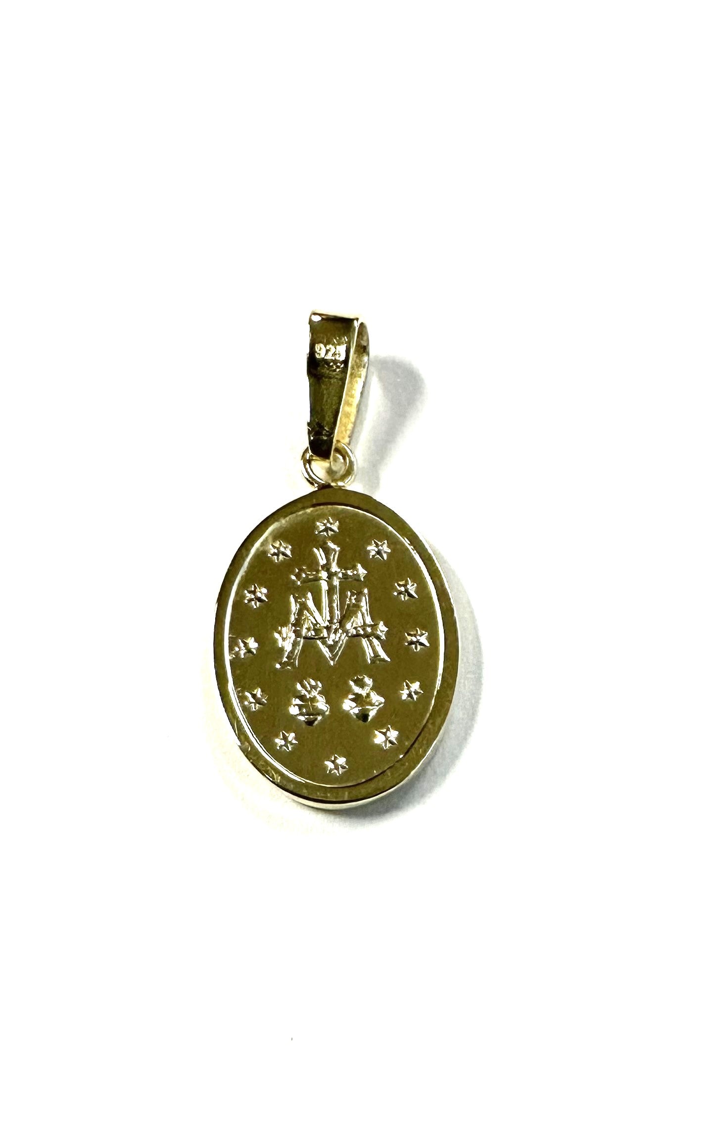 Miraculous Medal Gold Plated Silver 20mm