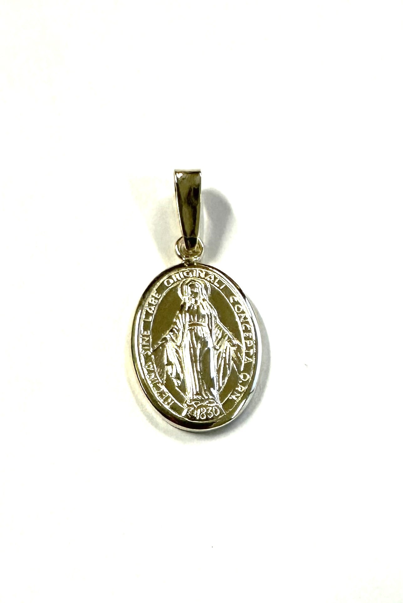 Miraculous Medal Gold Plated Silver 20mm
