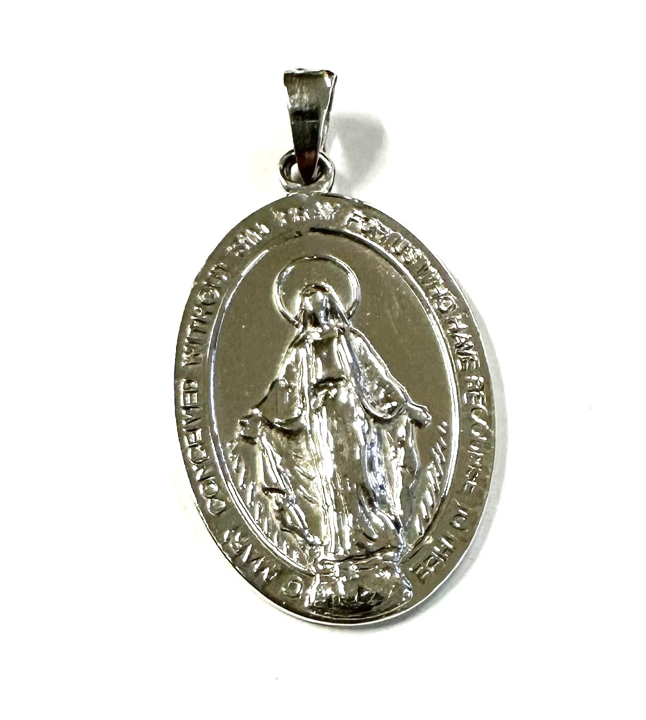 Miraculous Medal Silver 35mm XL