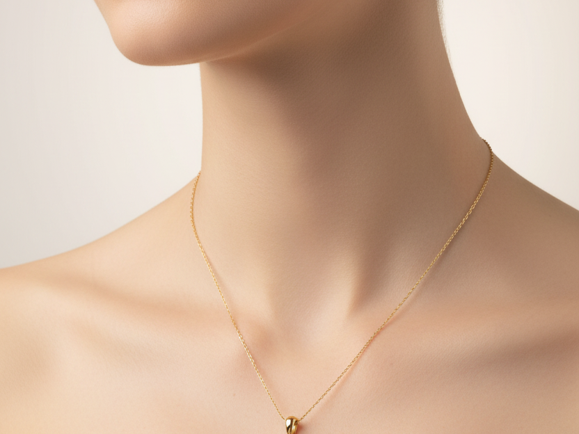 Gold Plated Silver Cz Stone Pendant