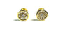 Gold Plated White Cz Silver Earring