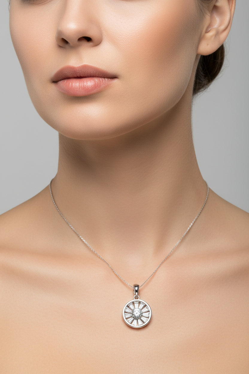 White Cz Silver Earring