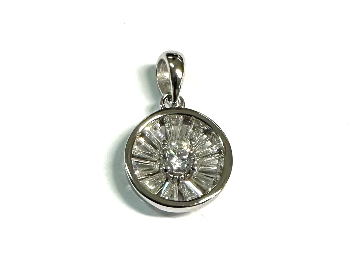 Silver Cz Stone Pendant