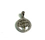 Silver Cz Stone Tree Of Life Pendant
