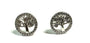 Silver Cz Stone Tree Of Life Earring