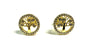 Gold Plated Silver Cz Stone Tree Of Life Earring