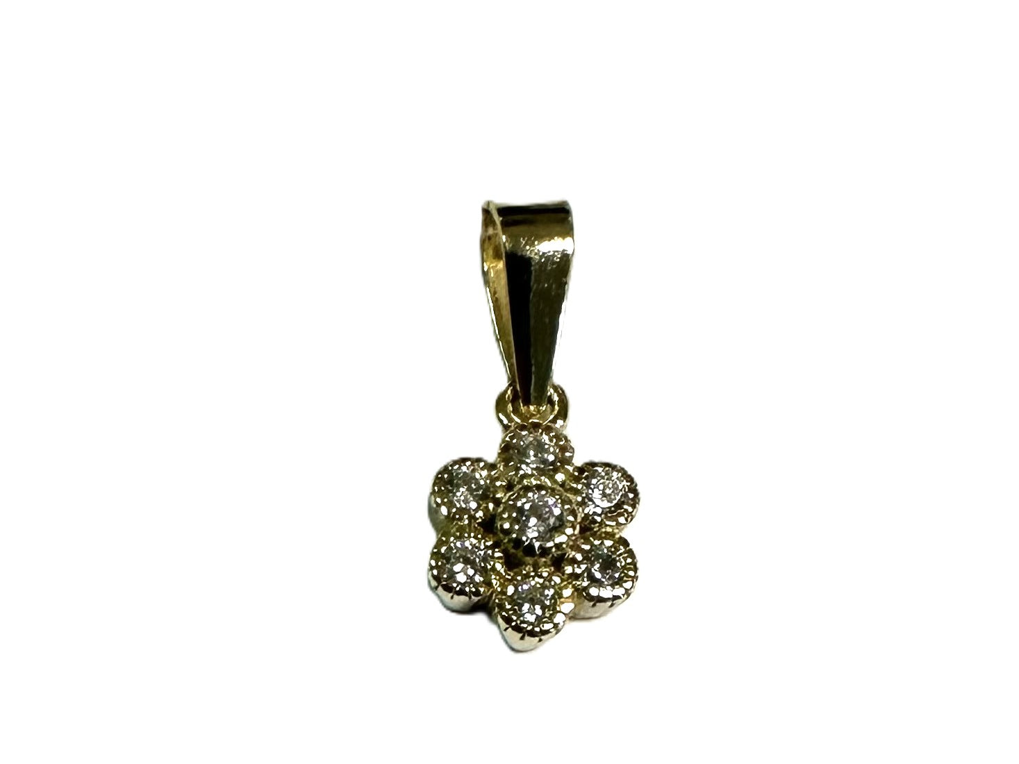 Gold Plated Silver Cz Stone Pendant