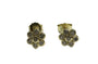 Gold Plated White Cz Silver Earring