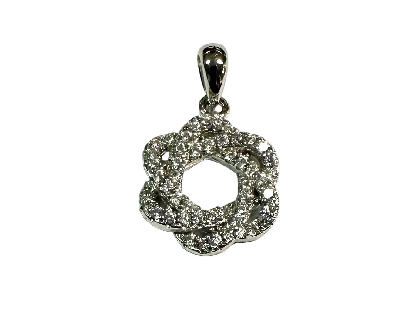 Silver Cz Stone Pendant