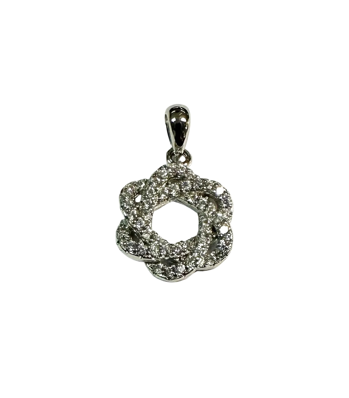 Silver Cz Stone Pendant