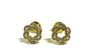 Gold Plated White Cz Silver Earring