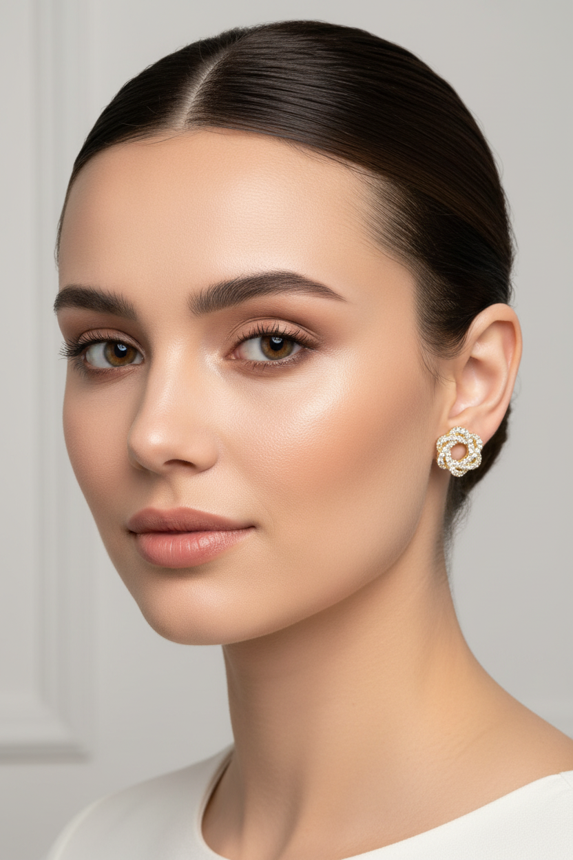 Gold Plated Silver Cz Stone Pendant