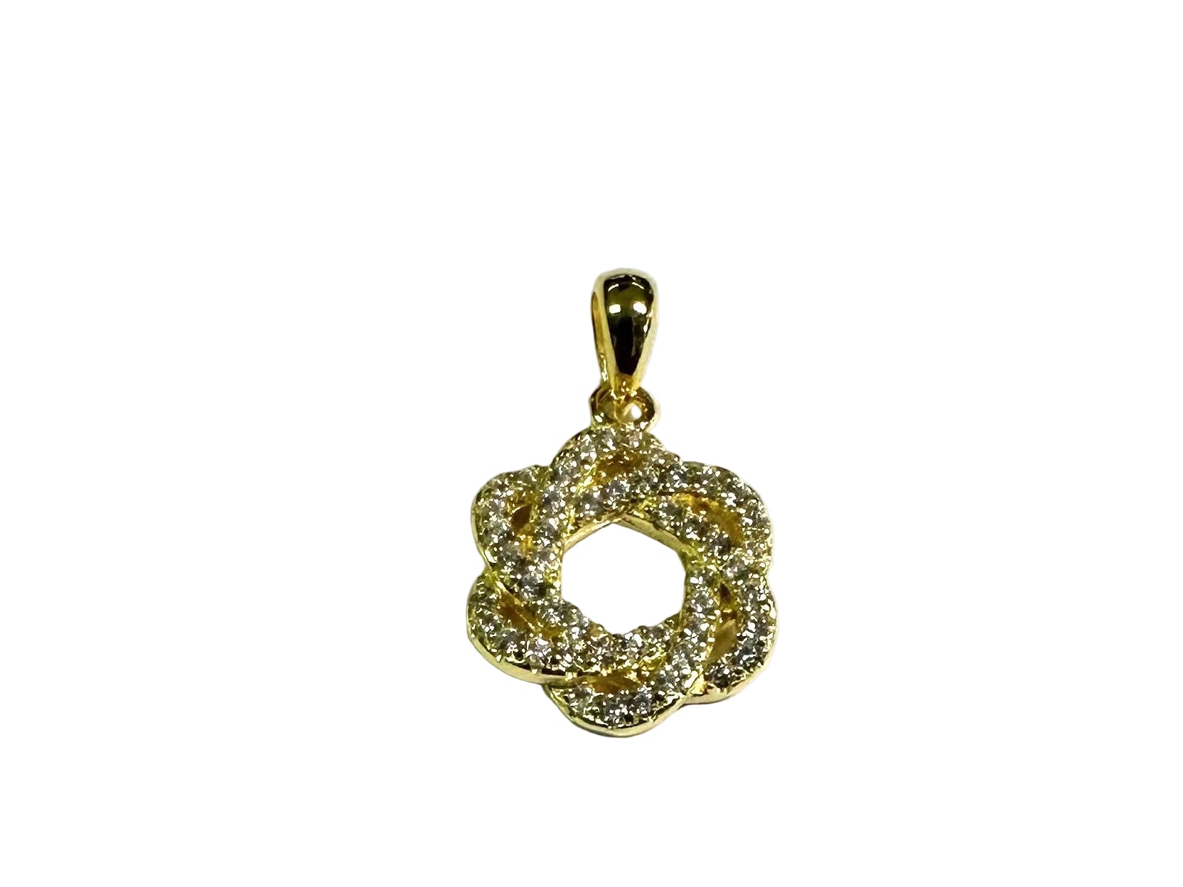 Gold Plated Silver Cz Stone Pendant