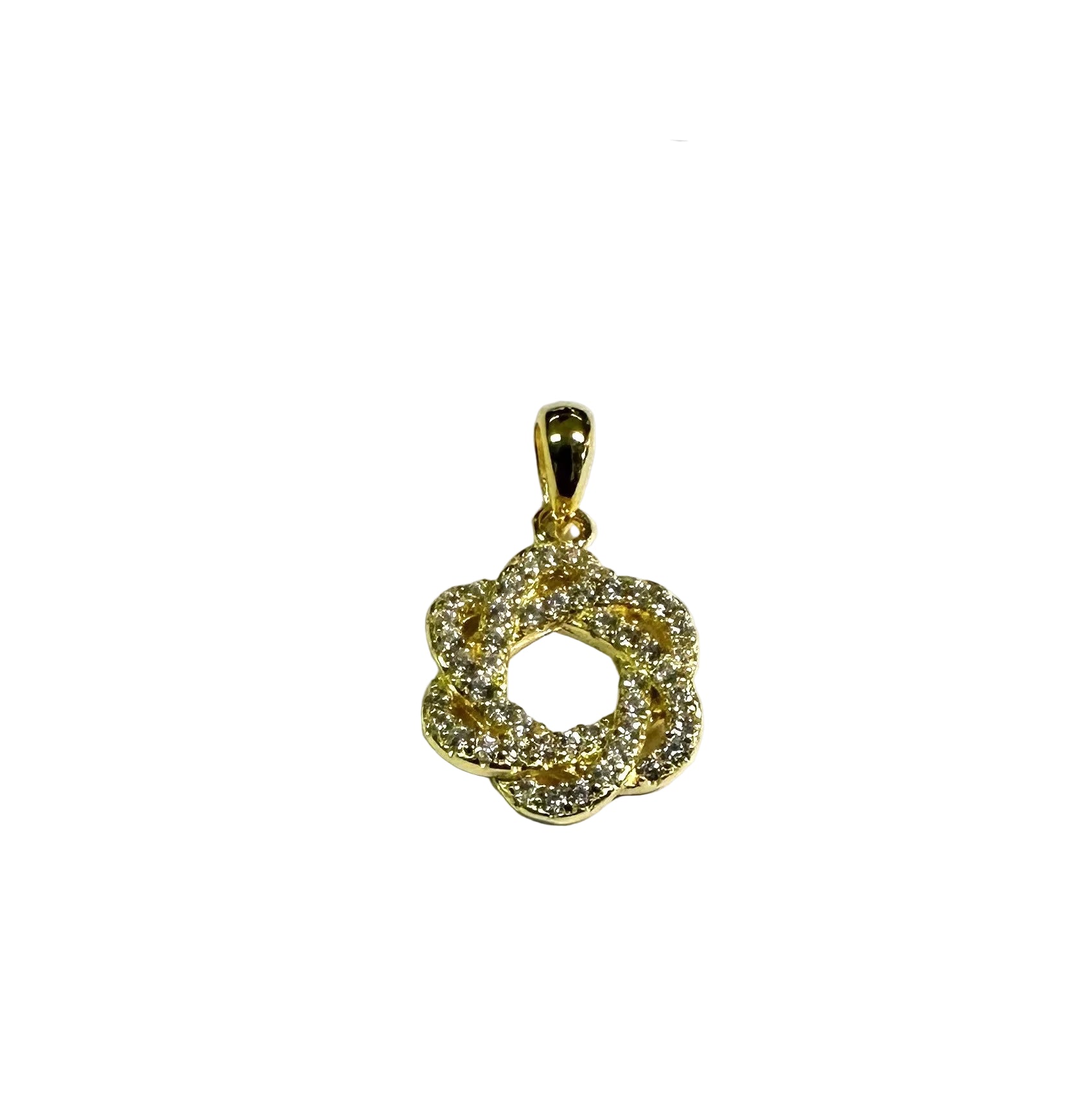 Gold Plated Silver Cz Stone Pendant