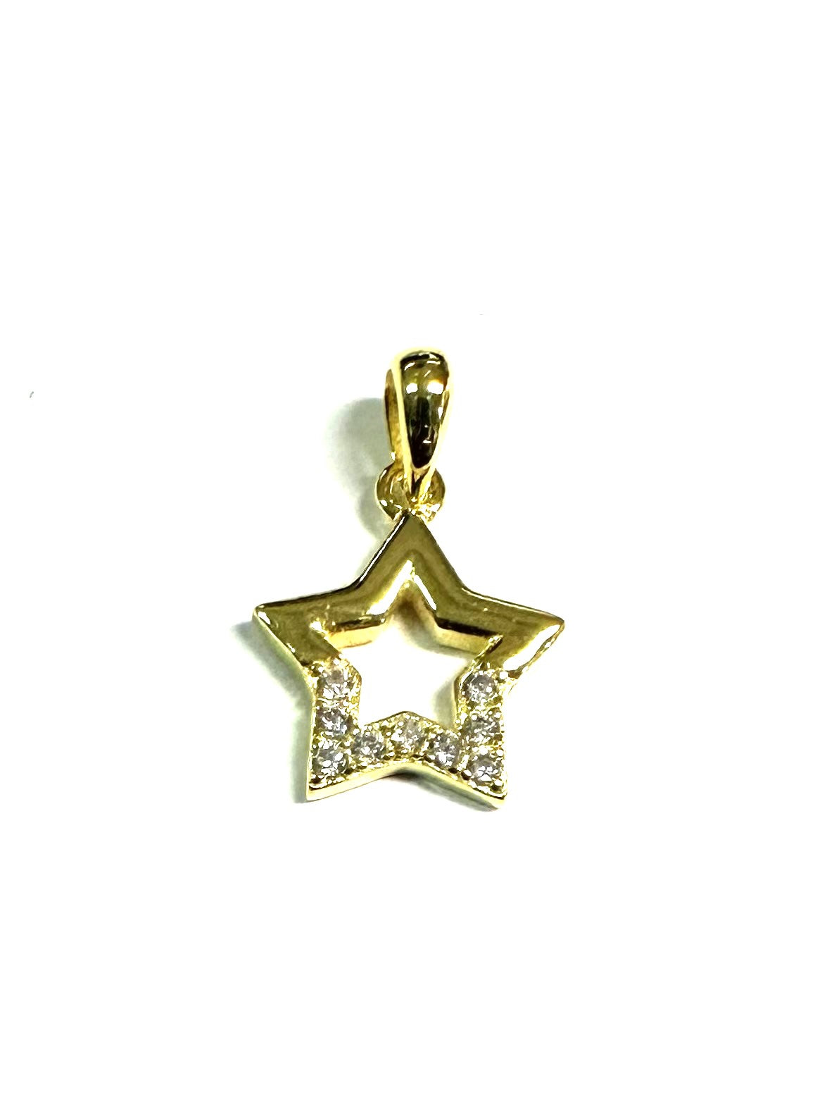Gold Plated Silver Star Design Pendant