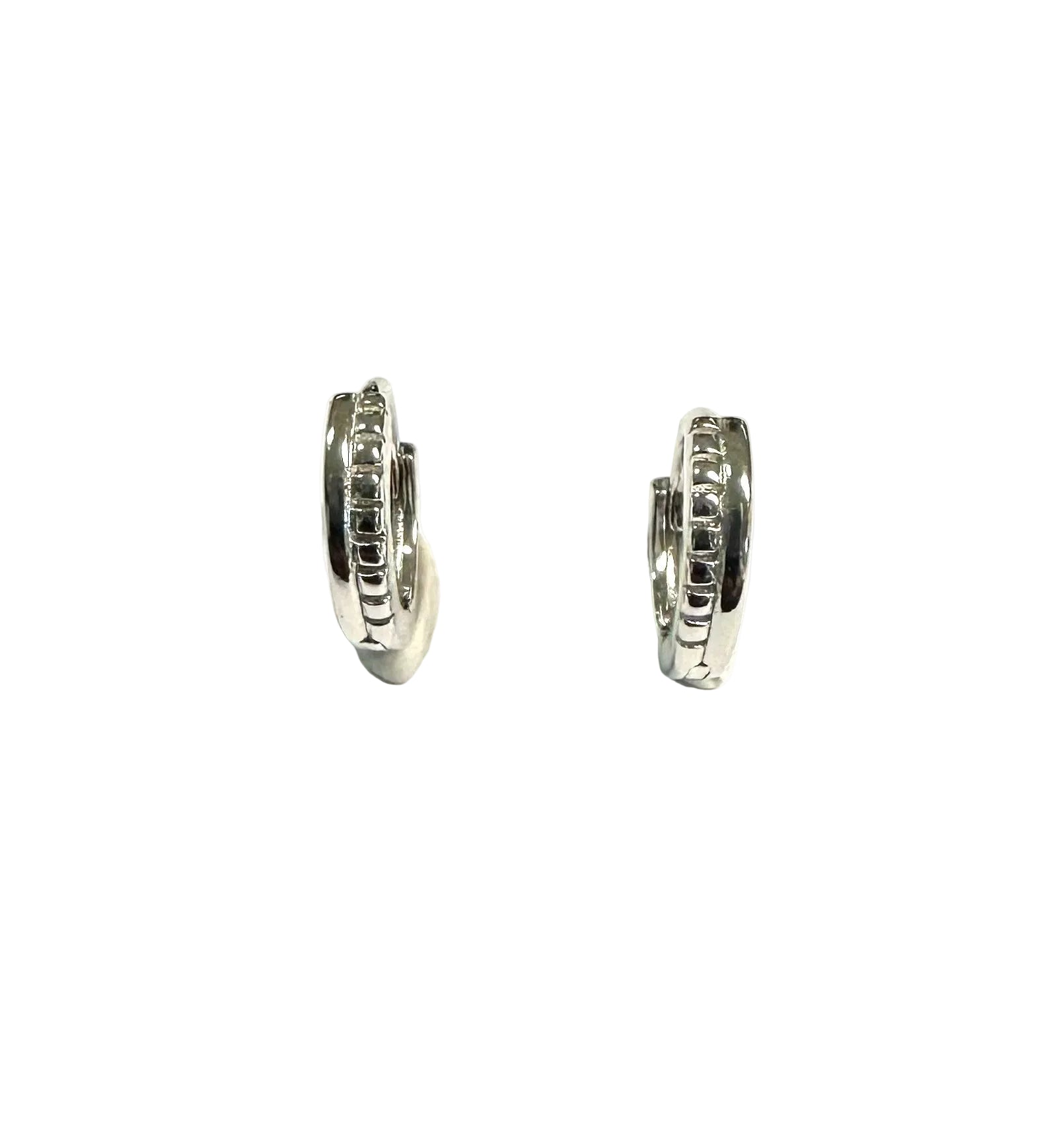 Silver Huggies earring
