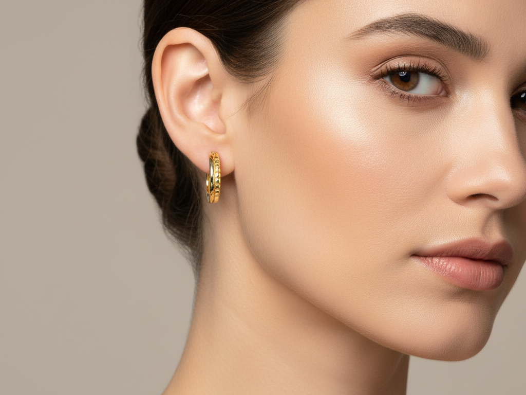 Gold Plated Silver earring