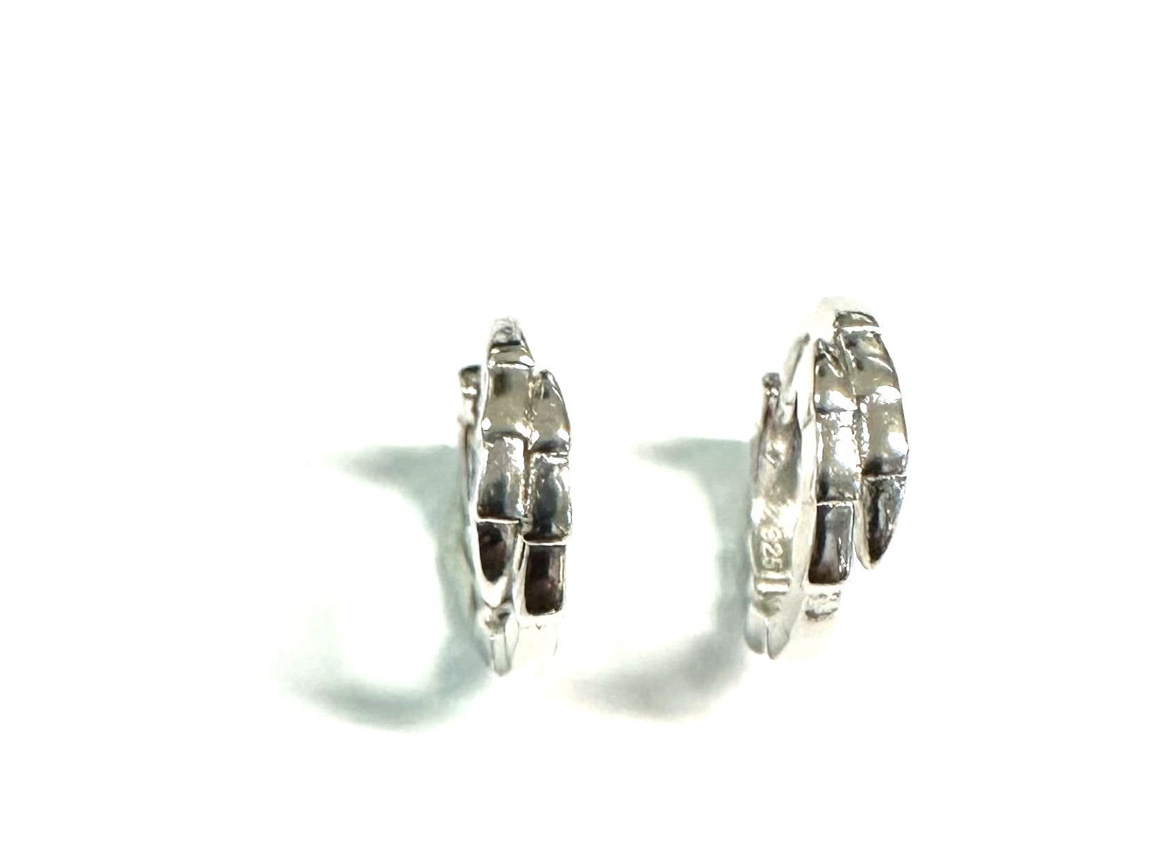 Silver Huggies earring