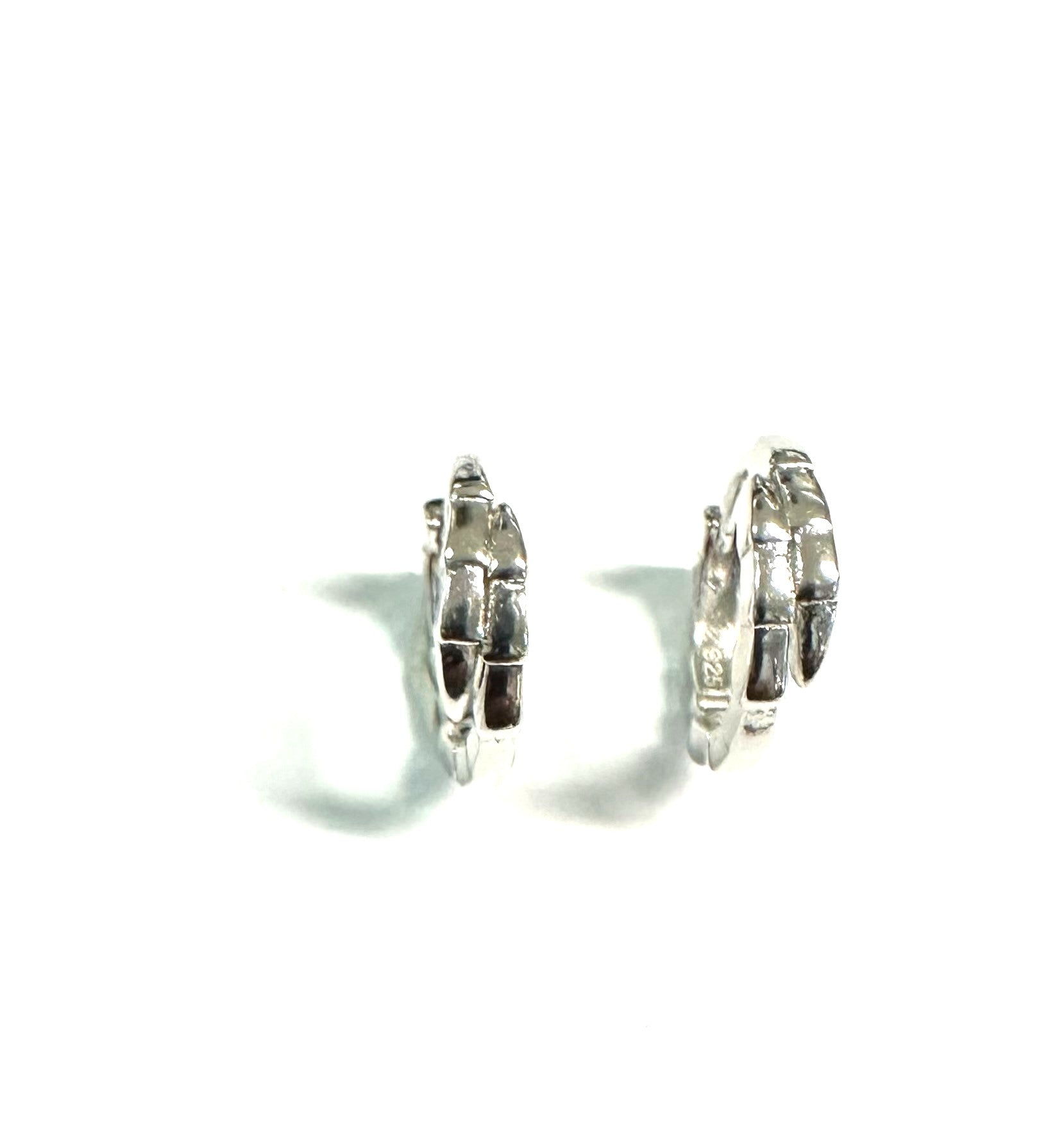 Silver Huggies earring