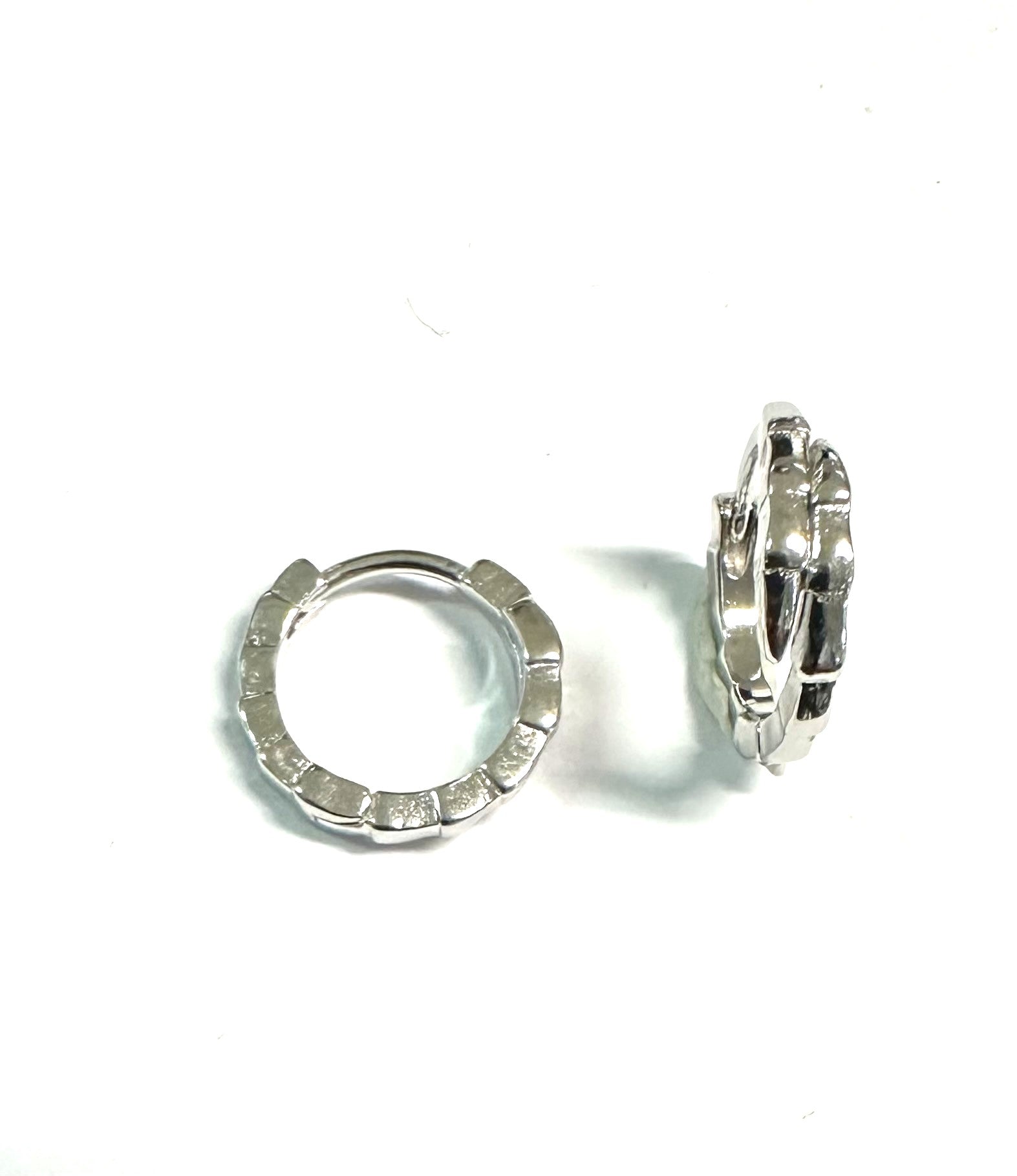Silver Huggies earring
