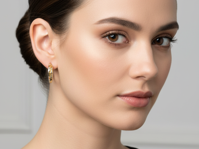Gold Plated Silver earring