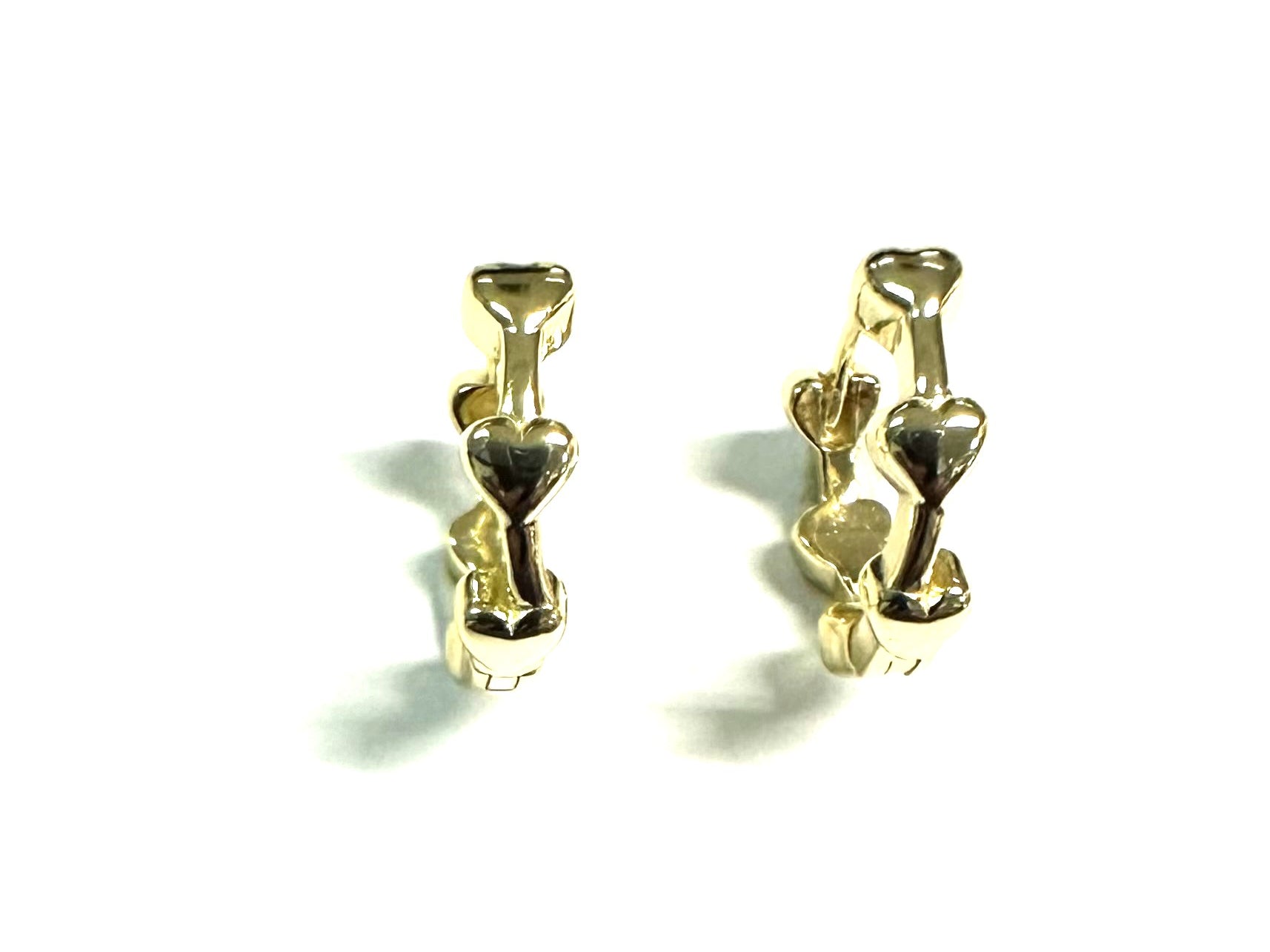 Gold Plated Silver Heart Design earring