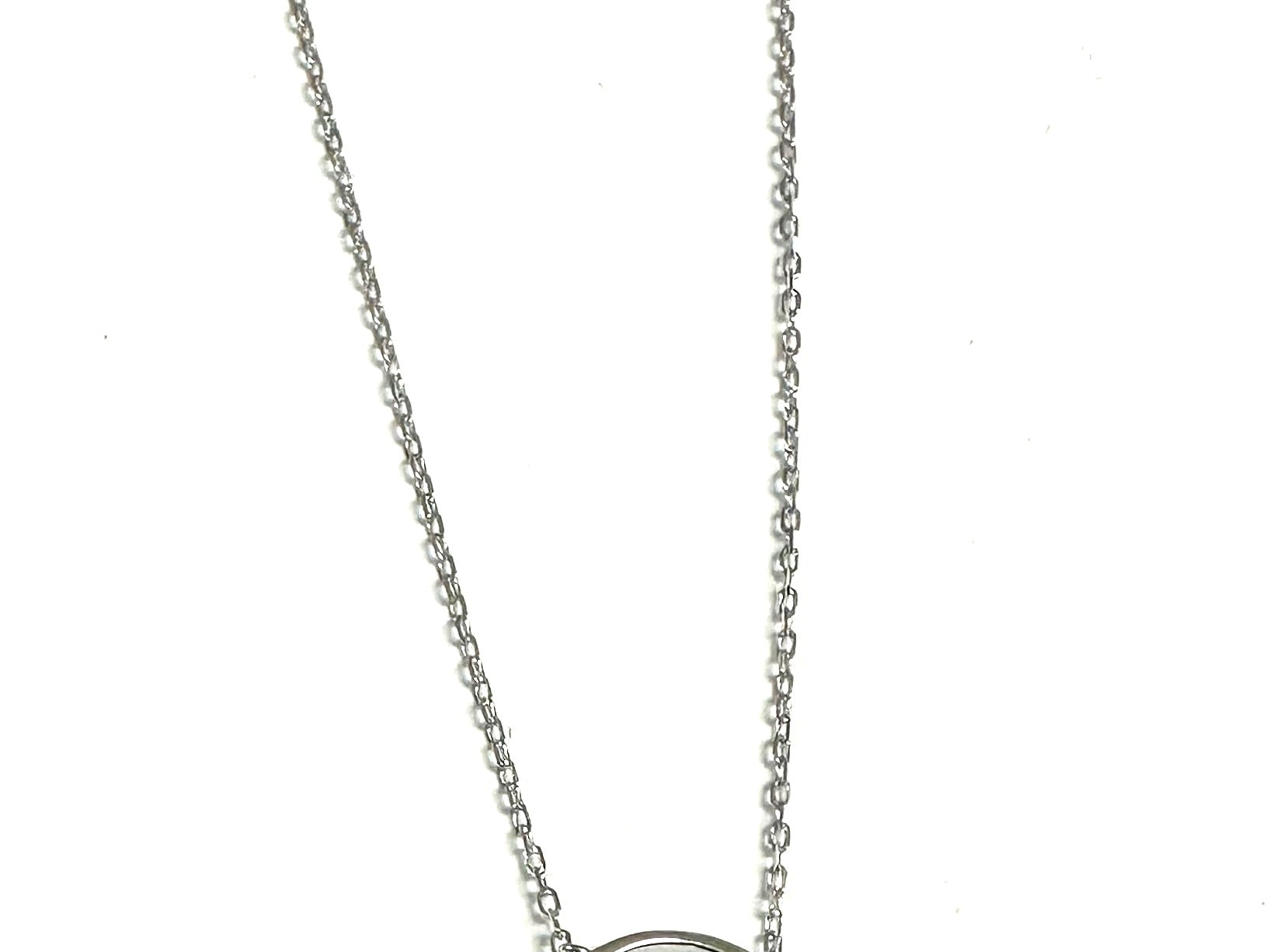 White Cubic Zirconia Silver Necklace