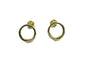 Gold Plated White Cz Silver Earring
