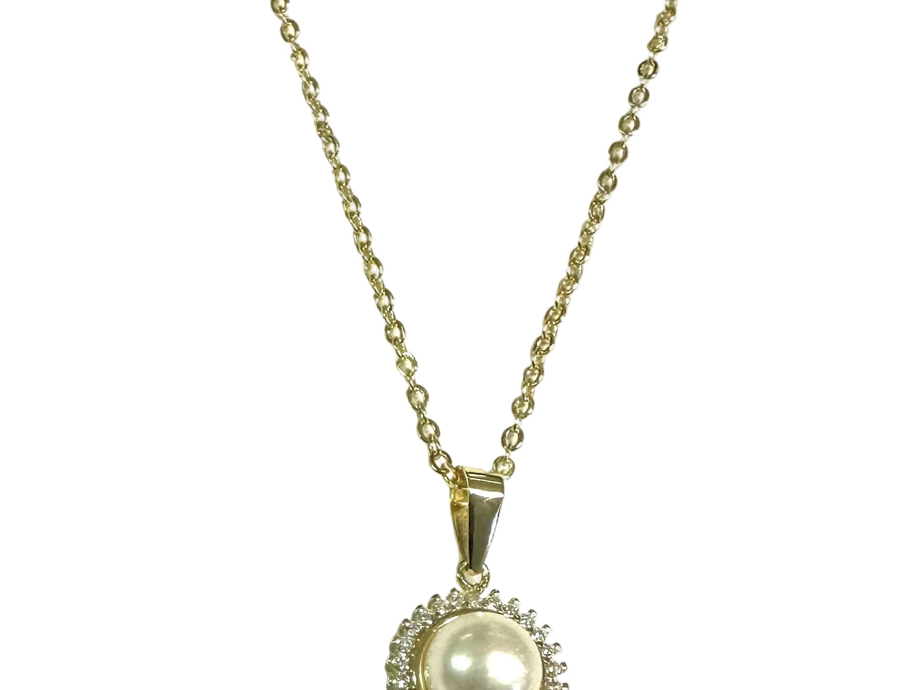 Gold Plated Silver Pearl Necklace
