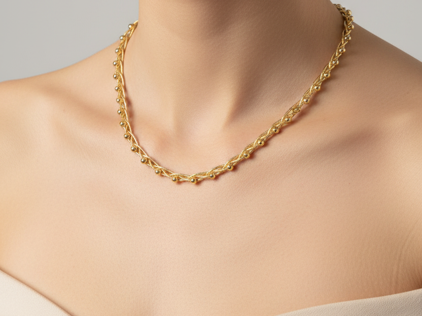 Gold Plated Silver Necklace