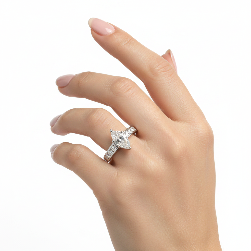 White Cubic Zirconia Silver Ring