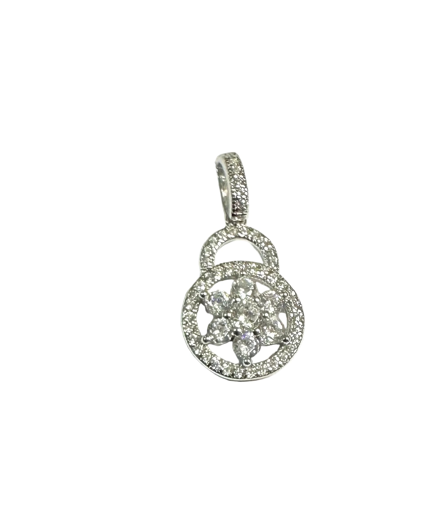 White Cz Silver pendant
