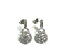 White Cubic Zirconia Silver Earring