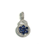 Sapphire And White Cz Silver pendant