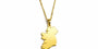 Silver Gold Plated Map Of Ireland Necklace
