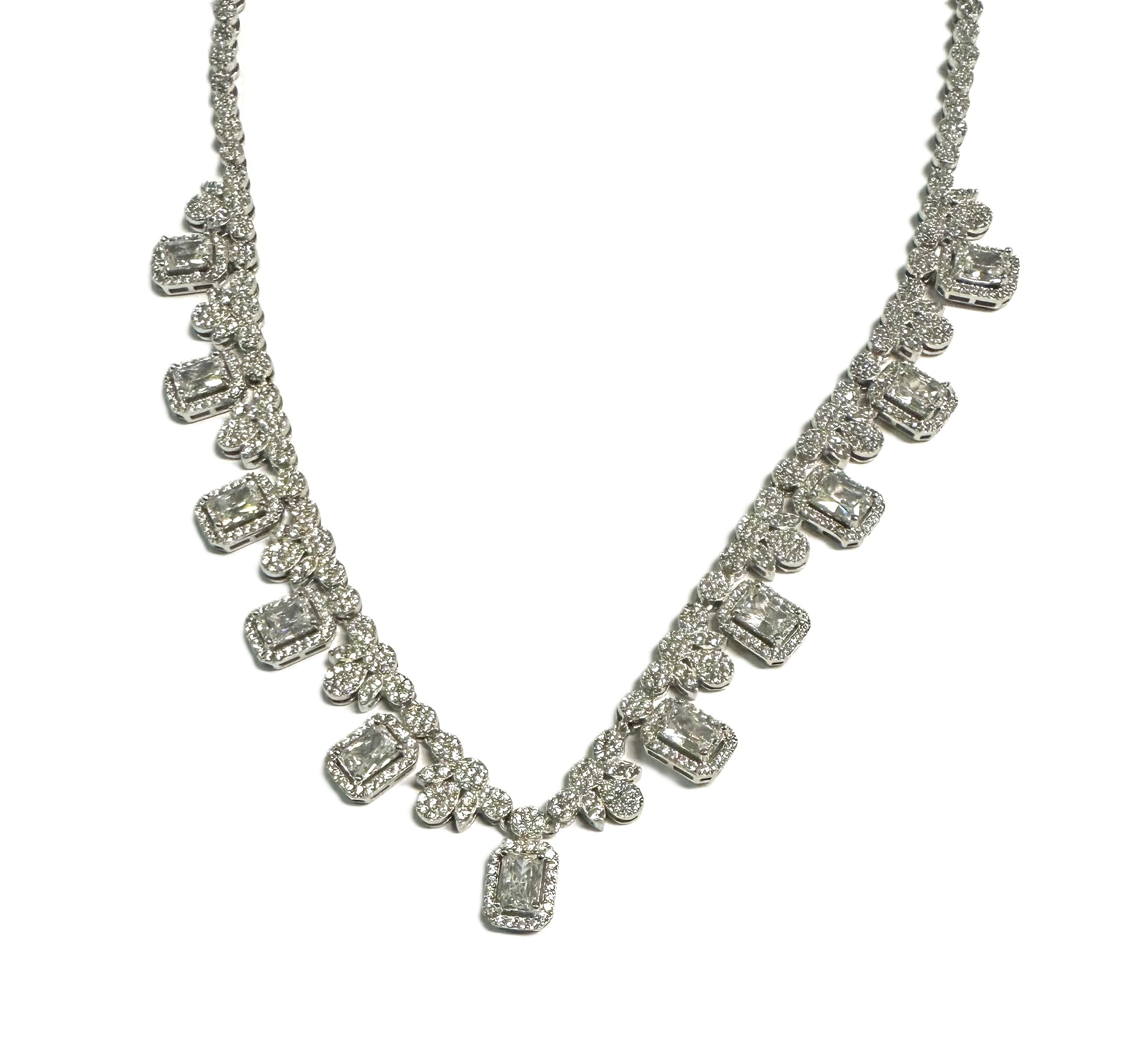 Silver Collection Cubic Zirconia Necklaces