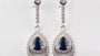 A Sapphire & White Cubic Zirconia Earring.