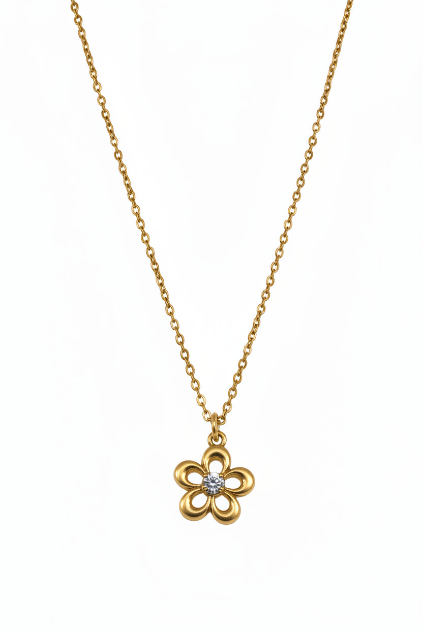 Yellow Gold Plated Silver Cz Stone Set Flower Design Bracelet