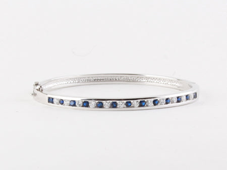 Sapphire Cubic Zirconia Bangle
