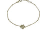 Yellow Gold Plated Silver Cz Stone Set Flower Design Bracelet